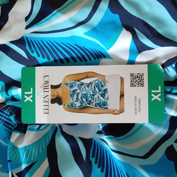 NWT ELLEN TRACY Womens 2 Piece Lightweight Tankini Swimsuit Set - Picture 8 of 9